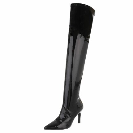 Damen Overknee-Stiefel - black Gr. 41