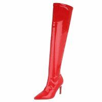 Damen Overknee-Stiefel - red