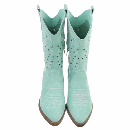 Damen Western- & Bikerboots - turquoise