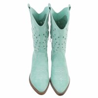 Damen Western- & Bikerboots - turquoise