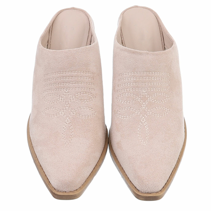 Damen Western- & Bikerboots - beigesuede