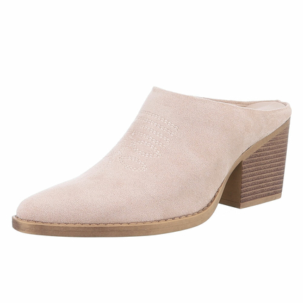 Damen Western- & Bikerboots - beigesuede Gr. 40