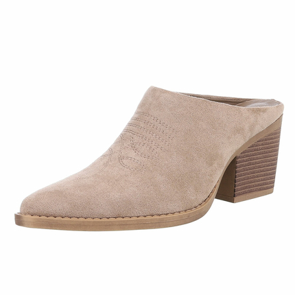 Damen Western- & Bikerboots - khakisuede Gr. 37