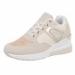 Damen Keilabsatz-Sneakers - beige Gr. 38