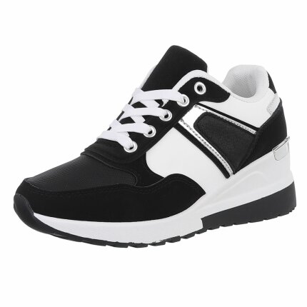 Damen Keilabsatz-Sneakers - black Gr. 40