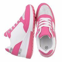 Damen Keilabsatz-Sneakers - fushia