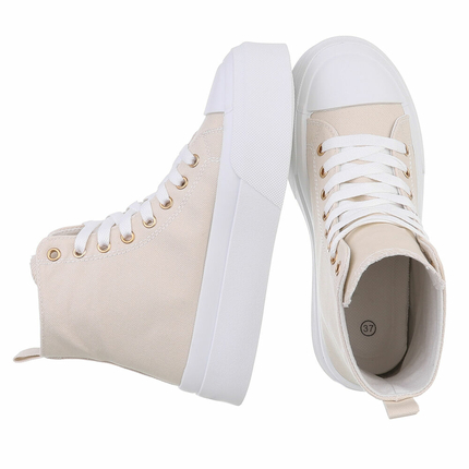 Damen High-Sneakers - beige