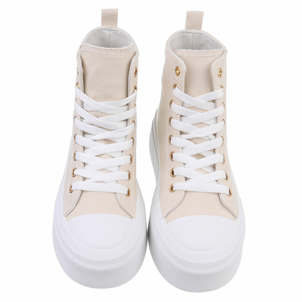 Damen High-Sneakers - beige