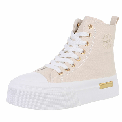 Damen High-Sneakers - beige Gr. 39