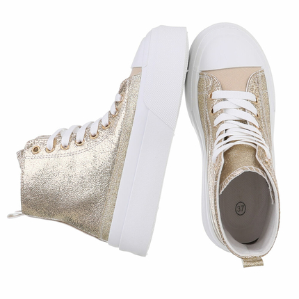 Damen High-Sneakers - gold