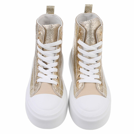 Damen High-Sneakers - gold