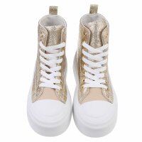 Damen High-Sneakers - gold
