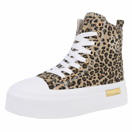 Damen High-Sneakers - leopard Gr. 38