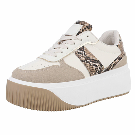 Damen Low-Sneakers - beige
