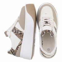Damen Low-Sneakers - beige