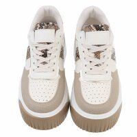 Damen Low-Sneakers - beige