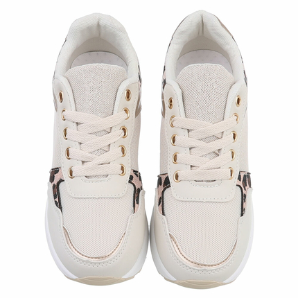 Damen Keilabsatz-Sneakers - beige