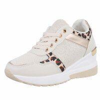 Damen Keilabsatz-Sneakers - beige