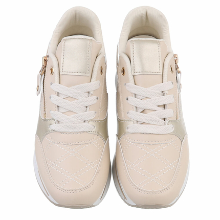 Damen Keilabsatz-Sneakers - beige