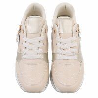 Damen Keilabsatz-Sneakers - beige