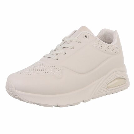 Damen Low-Sneakers - beige Gr. 40