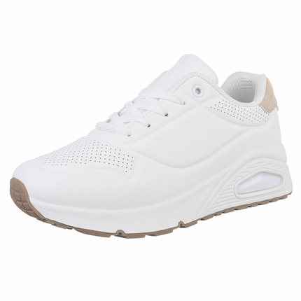 Damen Low-Sneakers - whitebeige - 12 Paar