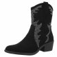 Damen Western- & Bikerboots - blacksuede Gr. 39