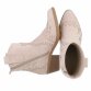 Damen Western- & Bikerboots - beigesuede
