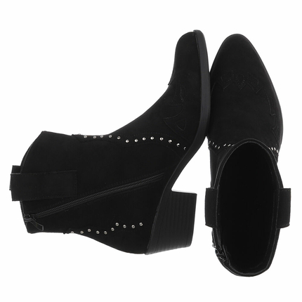 Damen Western- & Bikerboots - blacksuede