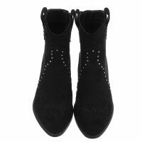 Damen Western- & Bikerboots - blacksuede