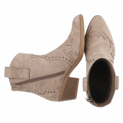 Damen Western- & Bikerboots - khakisuede