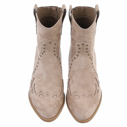 Damen Western- & Bikerboots - khakisuede