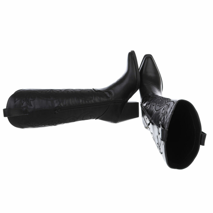 Damen Western- & Bikerboots - blackpu