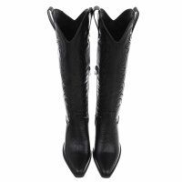 Damen Western- & Bikerboots - blackpu