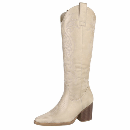 Damen Western- & Bikerboots - lgoldpu Gr. 41