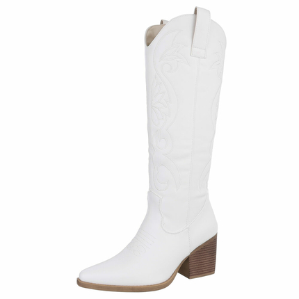 Damen Western- & Bikerboots - whitepu Gr. 42