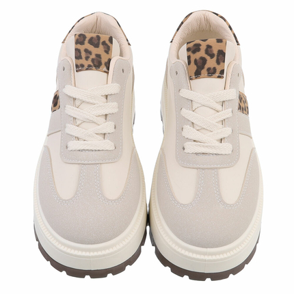 Damen Low-Sneakers - beige