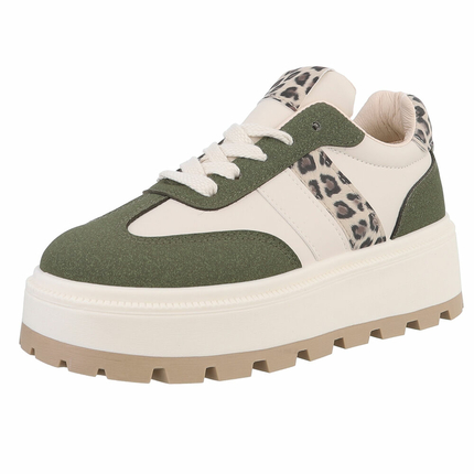 Damen Low-Sneakers - green - 12 Paar