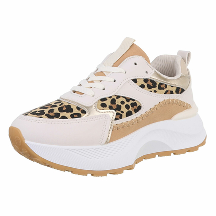 Damen Low-Sneakers - leopard Gr. 41
