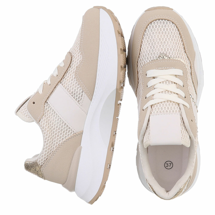 Damen Low-Sneakers - beige