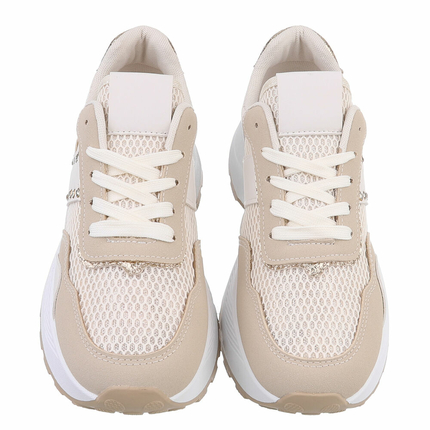 Damen Low-Sneakers - beige