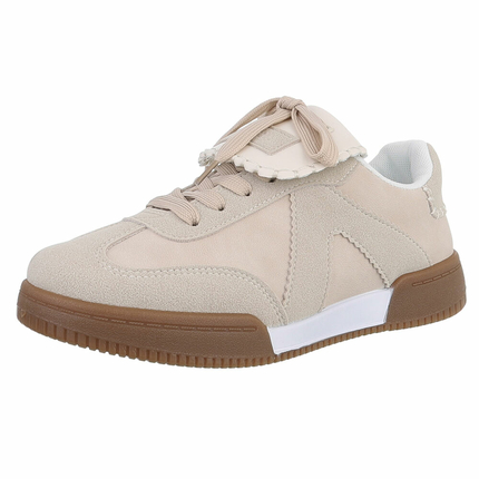 Damen Low-Sneakers - beige Gr. 39