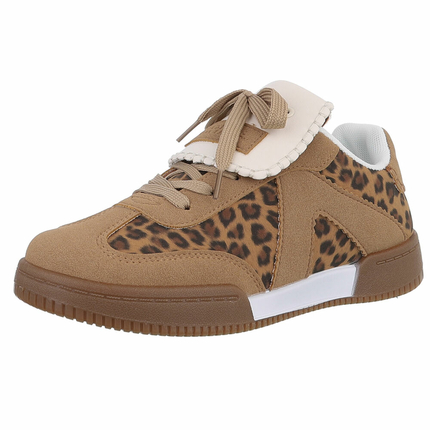Damen Low-Sneakers - leopard Gr. 39