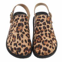 Damen Pantoletten - leopard