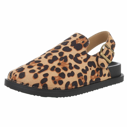 Damen Pantoletten - leopard Gr. 37