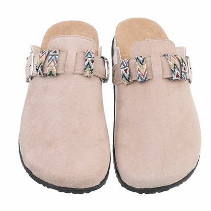 Damen Pantoletten - beige