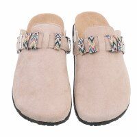 Damen Pantoletten - beige