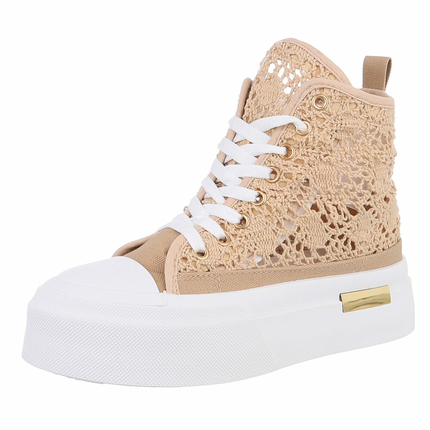 Damen High-Sneakers - khaki Gr. 37