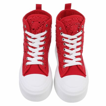 Damen High-Sneakers - red