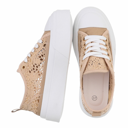 Damen Low-Sneakers - khaki